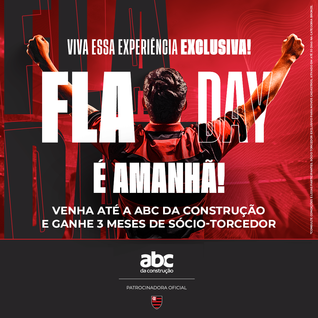 Jogador do Flamengo em campanha FLA DAY
